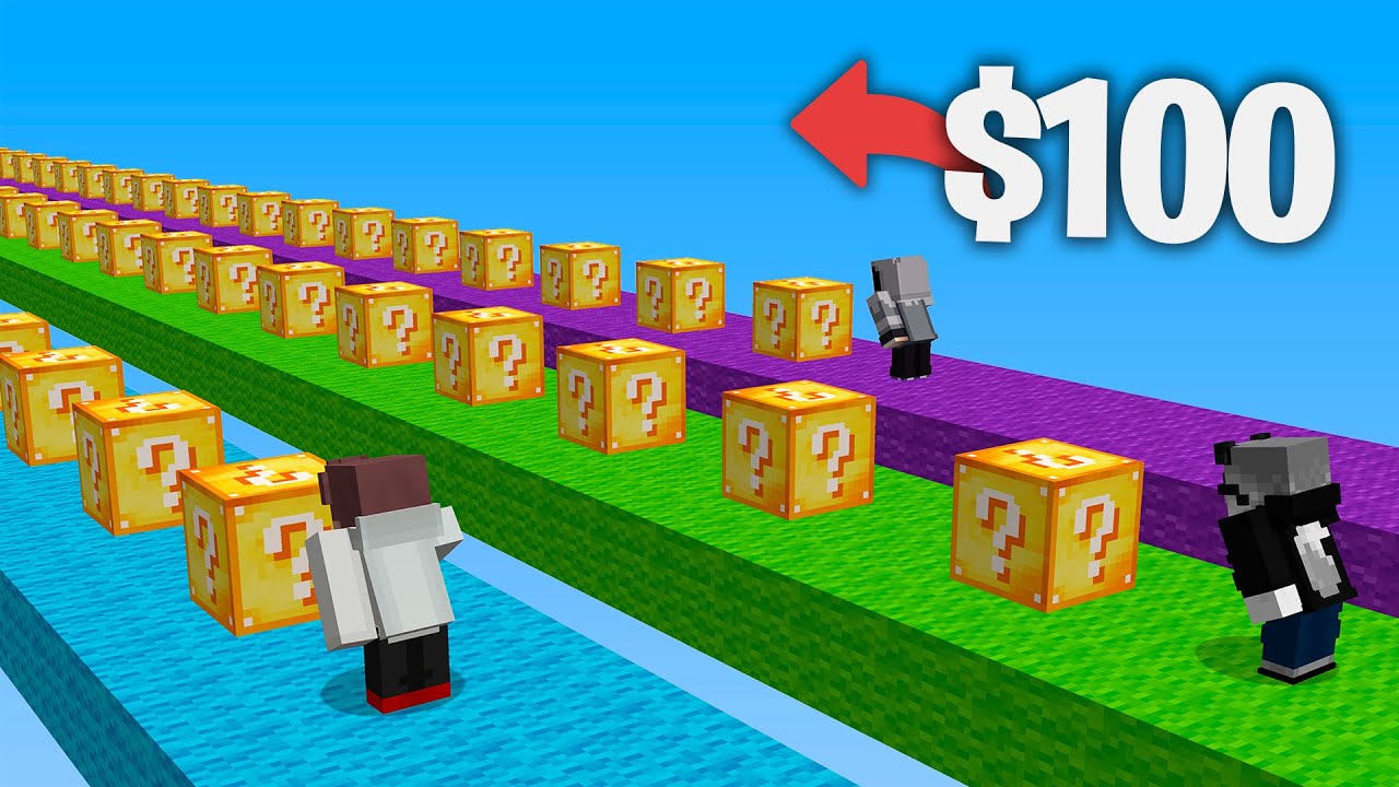 QUIEN GANE la CARRERA de LUCKY BLOCKS se lleva $100