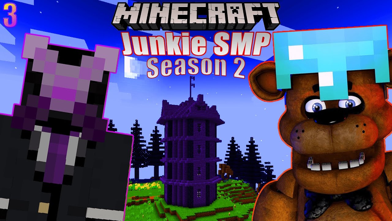 Minecraft | Junkie SMP S2 | Finishing Building The Purple Murple Tower! [Part 3]