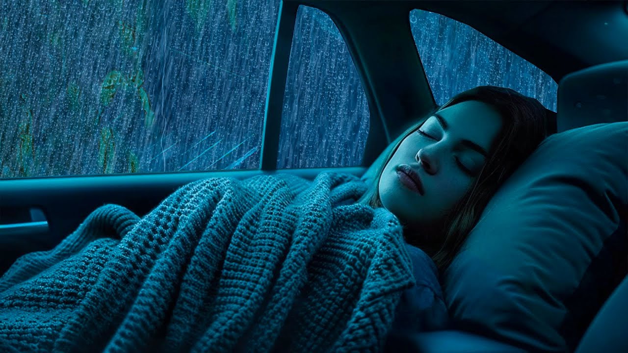 Overcome Stress to Sleep Instantly with Rain & Thunder in Cabin Window | Relaxing Sounds for Sleep
