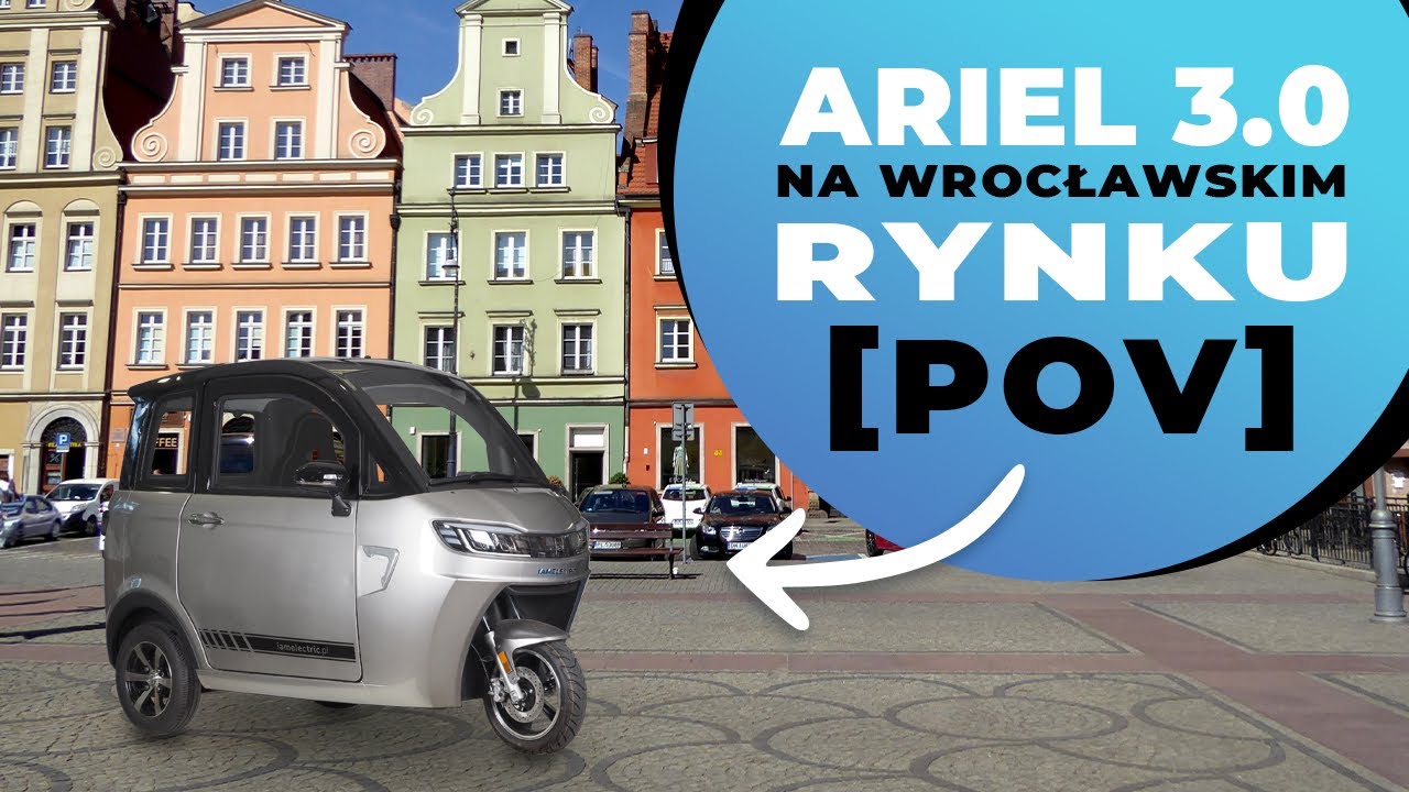 Ariel 3.0 na Wrocławskim Rynku [ POV ] Trójkołowy Elektryczny Motorower od iamelectric.pl