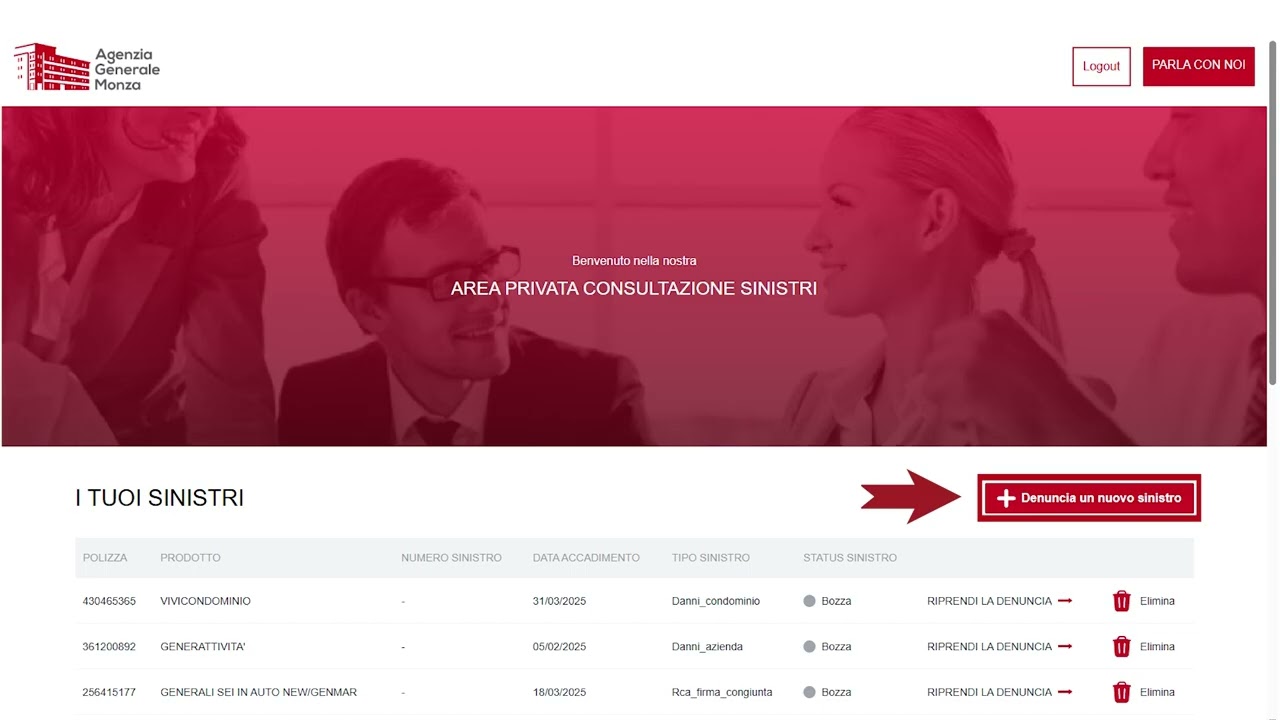 Tutorial - Come un Azienda può Denunciare un Sinistro