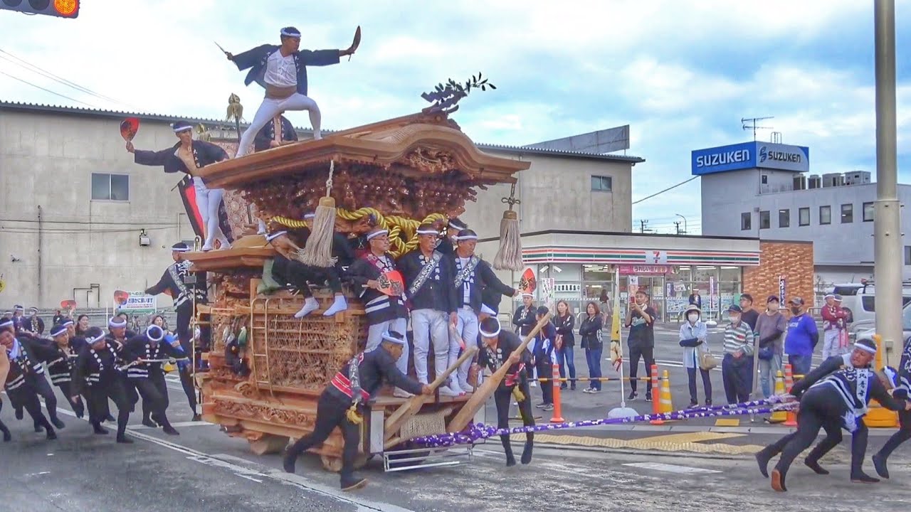 2024.10.05 堺市 上神谷·美福連合 だんじり 曳き出し NTT周辺 (豊田·片蔵·栂·釜室·泉田中·大庭寺·檜尾·中山·上北)