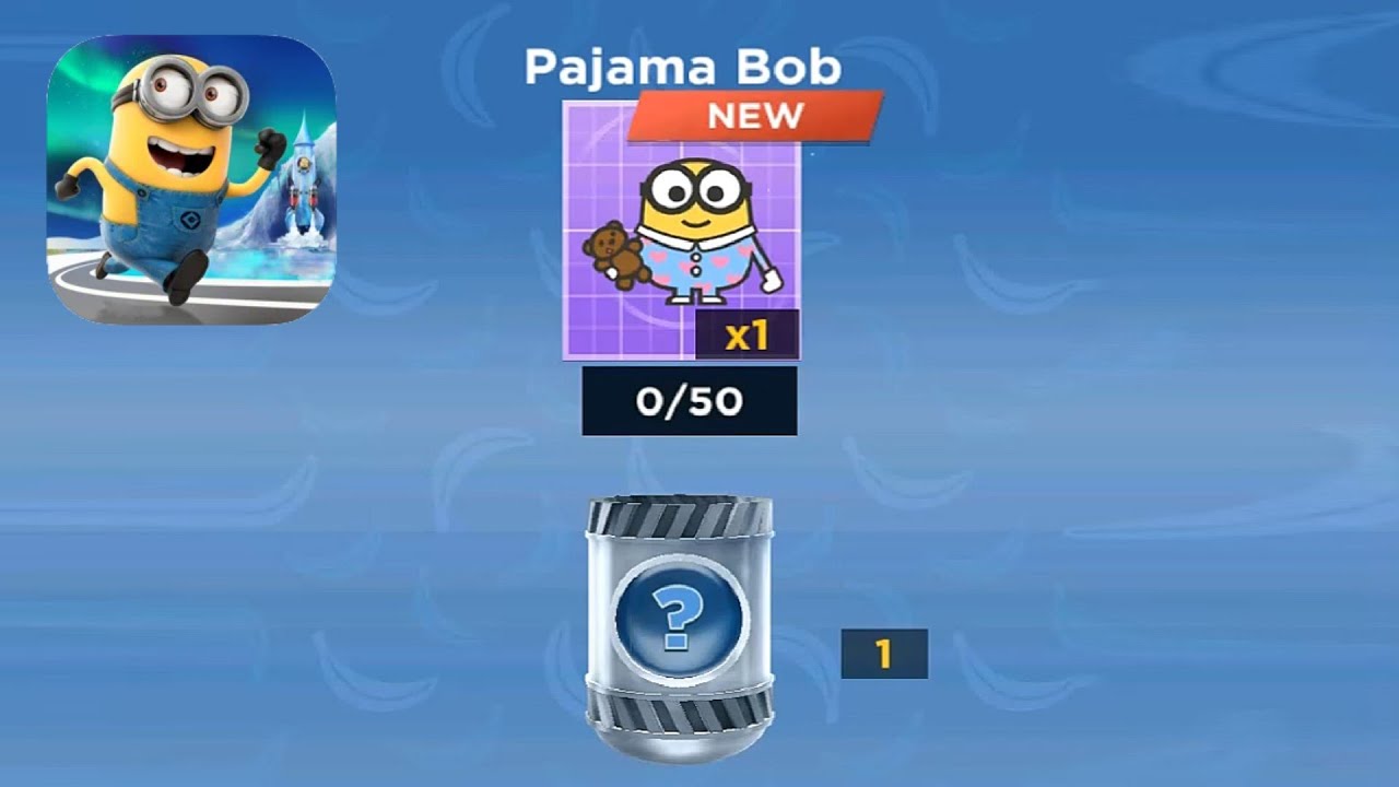 Minion rush Pajama Bob Silver prize pod LOVELY TOYS special mission REDARDS