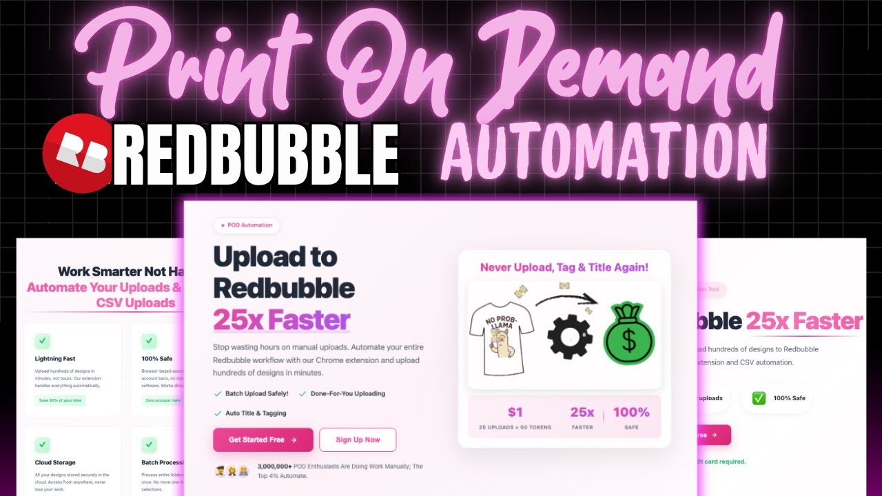 Как автоматизировать загрузку и создание Redbubble (полное руководство по автоматизации печати по...