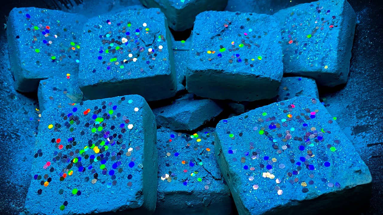2X Speed/Melting Dusty Blue Gymchalk Blocks Crush Topped W Holi powder 💙🩵💙