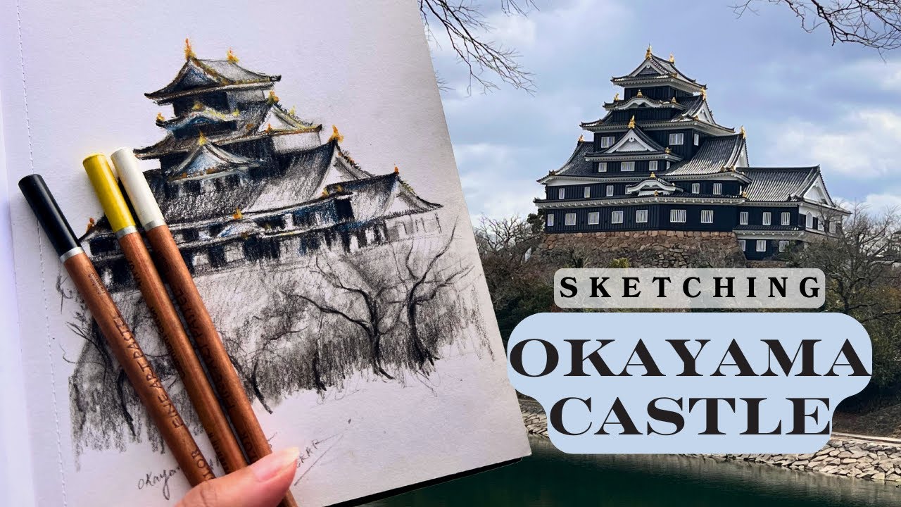 Sketching a Samurai Castle in Okayama: Exploring Japan’s ‘Crow Castle’ in Korakuen Garden!