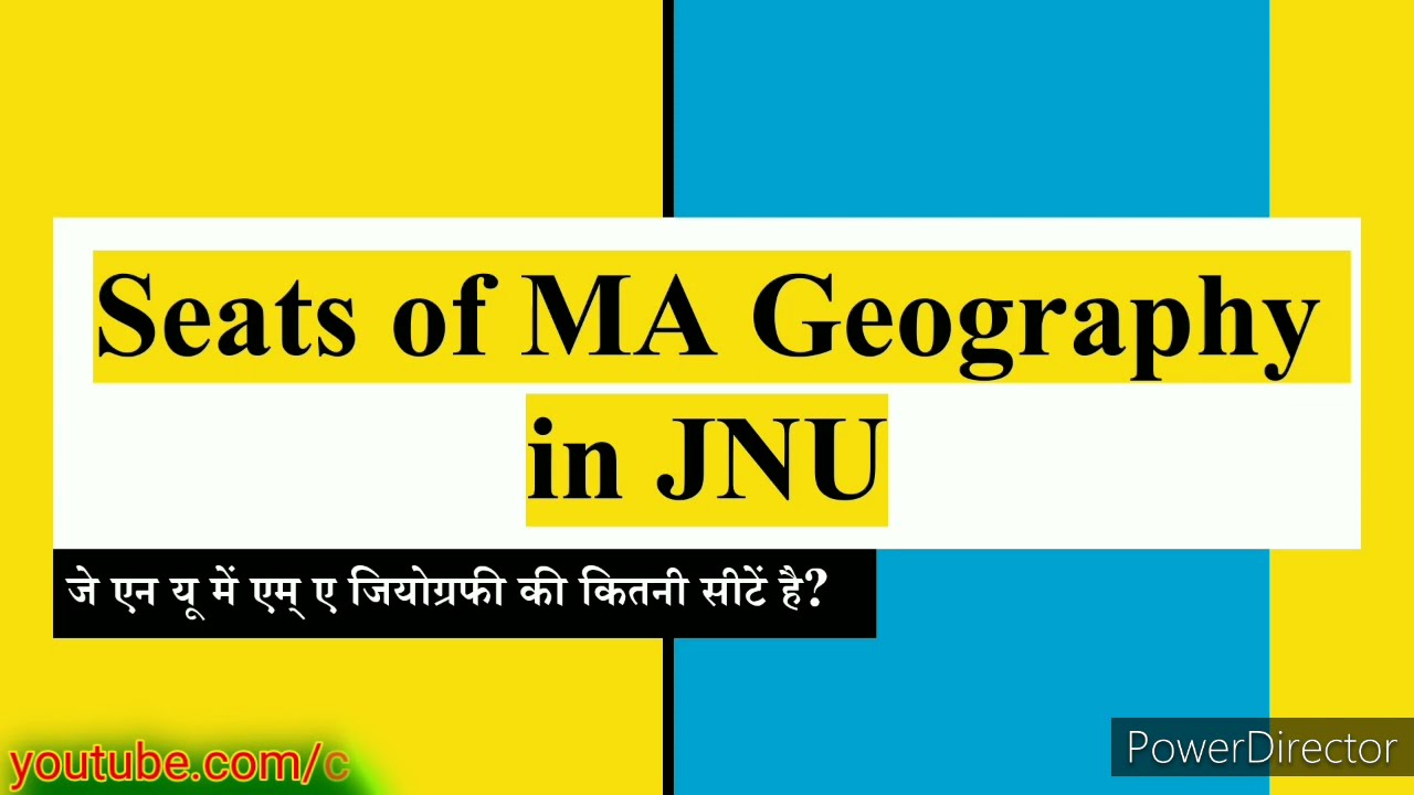 JNU MA Geography Seats | MA Geography JNU | Sadanand Karun