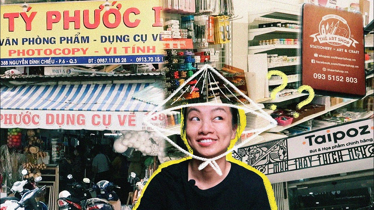 Review họa cụ | tiệm hoạ cụ nào "xịn" ở Sài Gòn? I Kiquy Pham Vlog