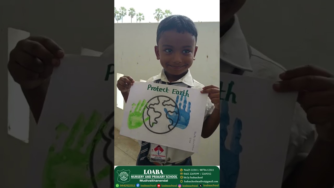 Loaba School Students Celebrate World 🌏 Ozone Day with Hand-Painted Earths! | Mudivaithanendal