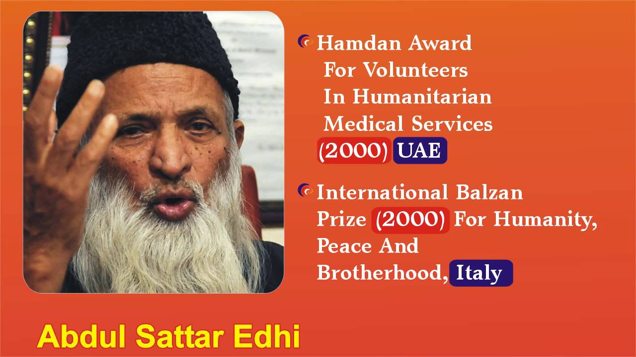 Biography of Abdul sattar edhi