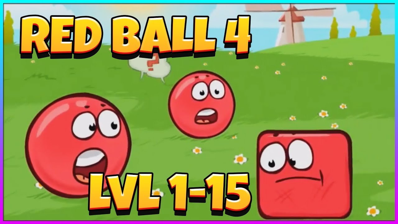 1 часть Прохождения 1-15 уровень зеленые холмы Red ball 4 #красный шарик #актив #прохождение #игра 