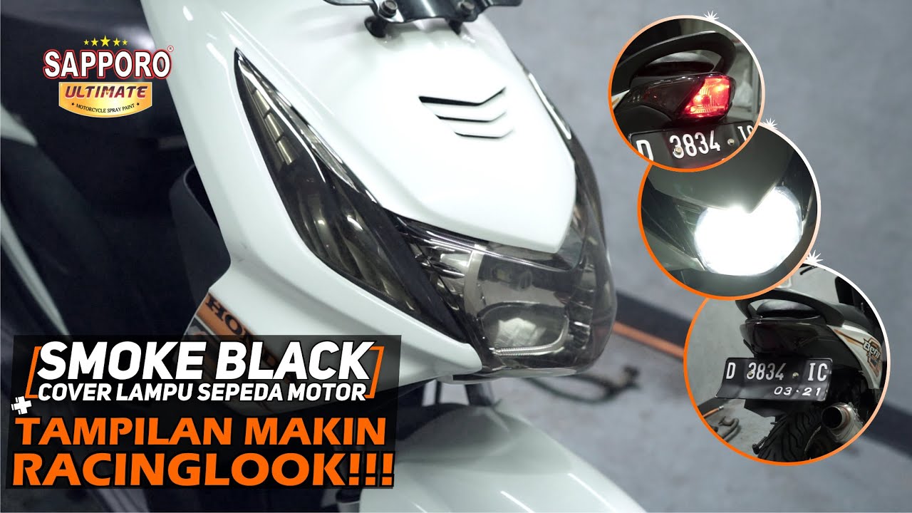CARA PENGECATAN SMOKE BLACK PADA COVER LAMPU | SAPPORO ULTIMATE