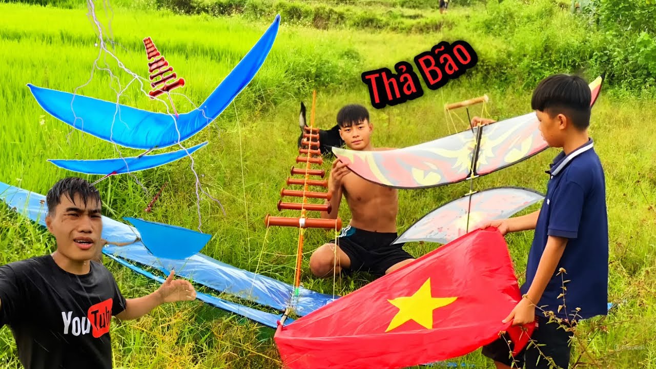 Mưa Bão Vác Diều 3,3m Và Diều Hổ Ưng Ra Đồng Thả Cùng Các Em | MAIL CV