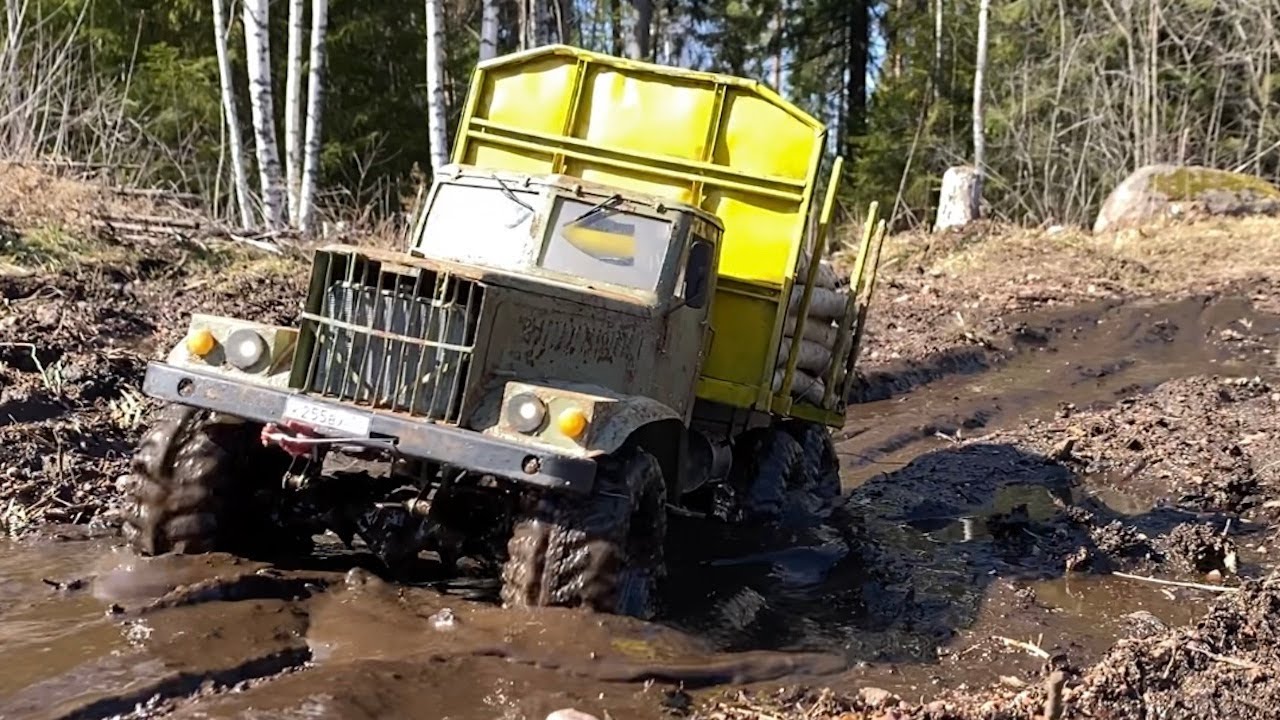 RC 6X6 Kraz 255 Logtruck MUD OFFROAD TRUCK