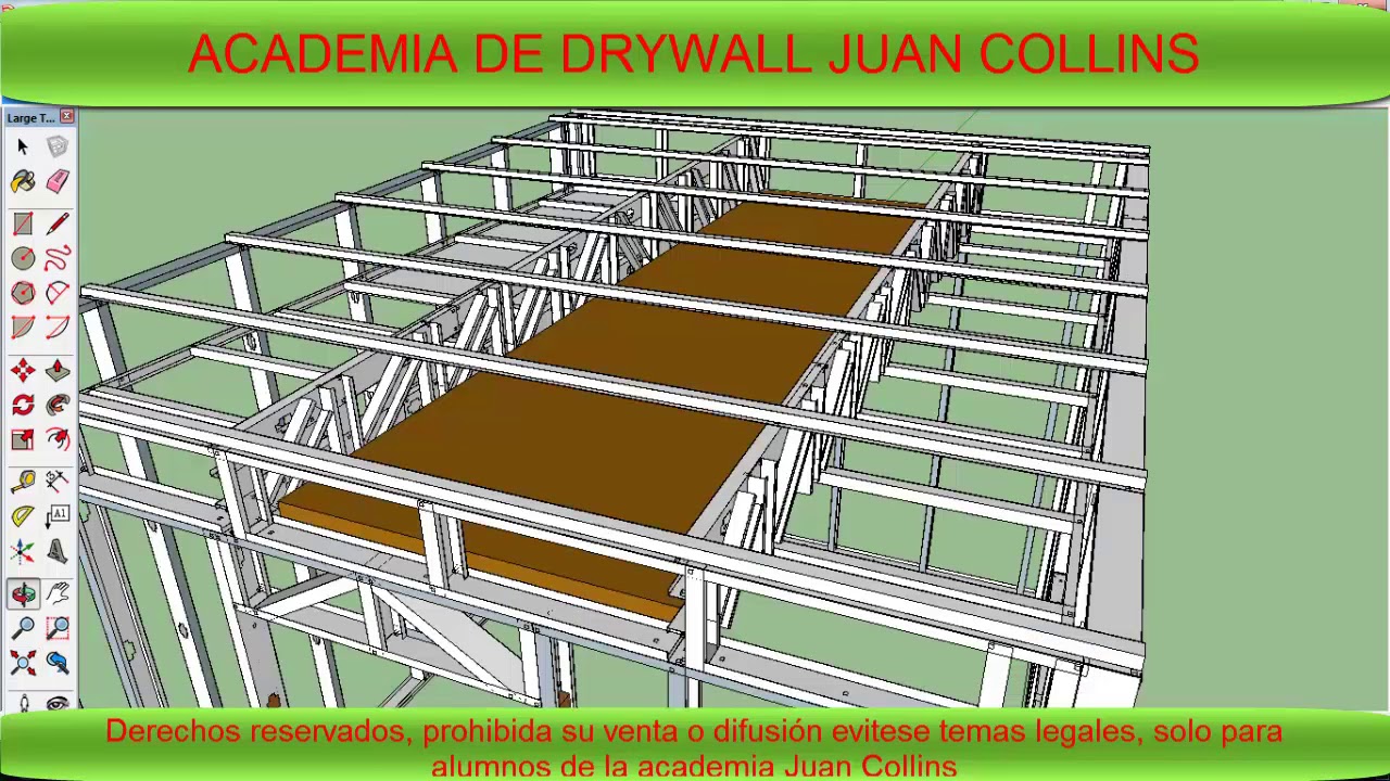 Drywall Collins Construye █▓▒░ Como instalar techo con vigas tijerales 04 de 05