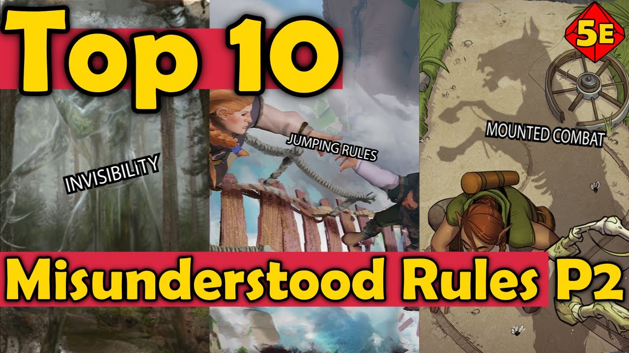 Top 10 Commonly Misunderstood Rules [Part 2] DnD 5E