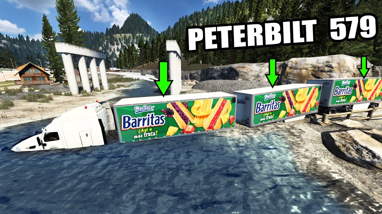 TRIPLE Camión de BARRITAS Marinela en la Sierra de Chihuahua Peterbilt 579 American Truck Simulator