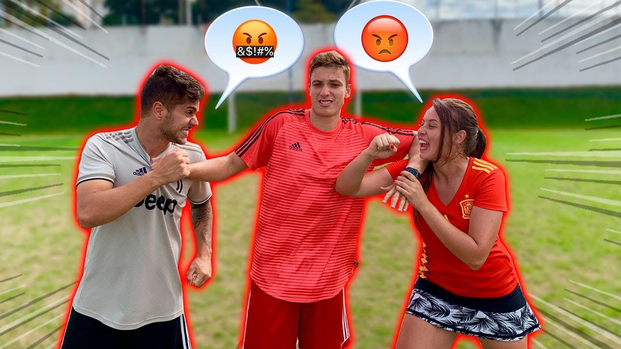 TEVE BRIGA DO CASAL NO FUTEBOL, POR QUÊ?!