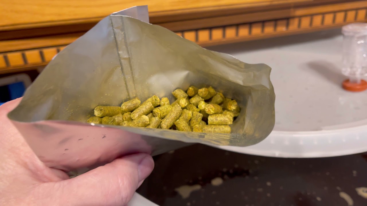 Day 5, of beer making. Adding the hop pellets