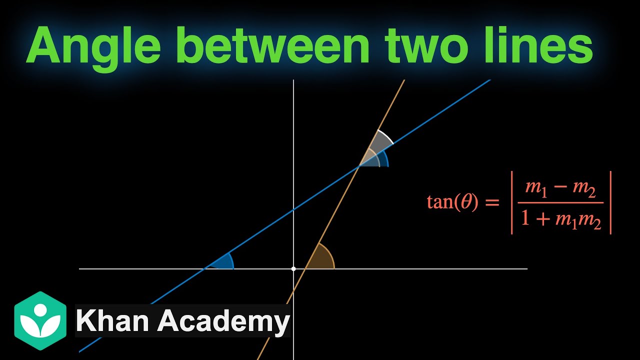 Angle between two lines | Straight lines | Grade 11 | Math | Khan Academy