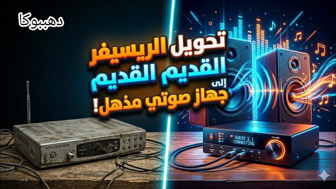 تحويل الرسيفر القديم الغير مستخدم لجهاز صوتى جبار/ والإستفاده من الرسيفر القديم