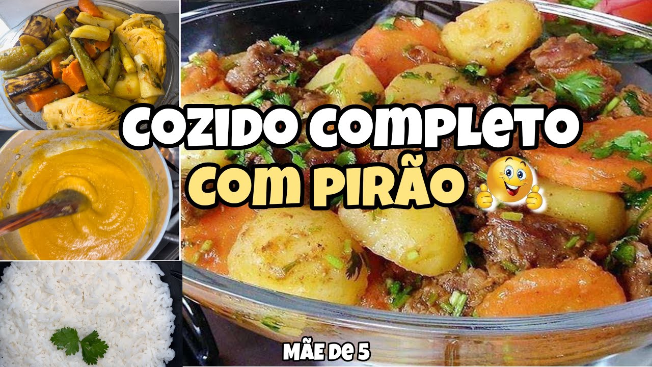 COZIDO DE CARNE COM VERDURAS E PIRÃO BEM GOSTOSO |Luciane mãe de 5