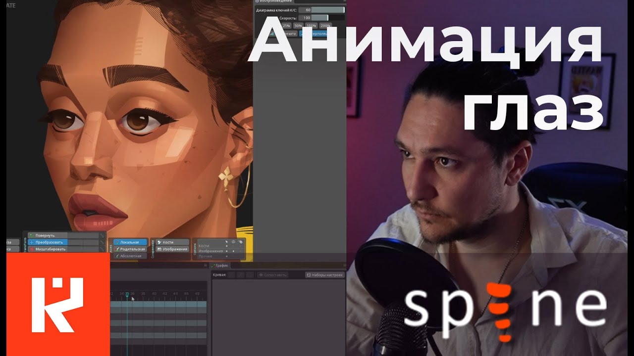 Продвинутая анимация: Глаза и моргание персонажа