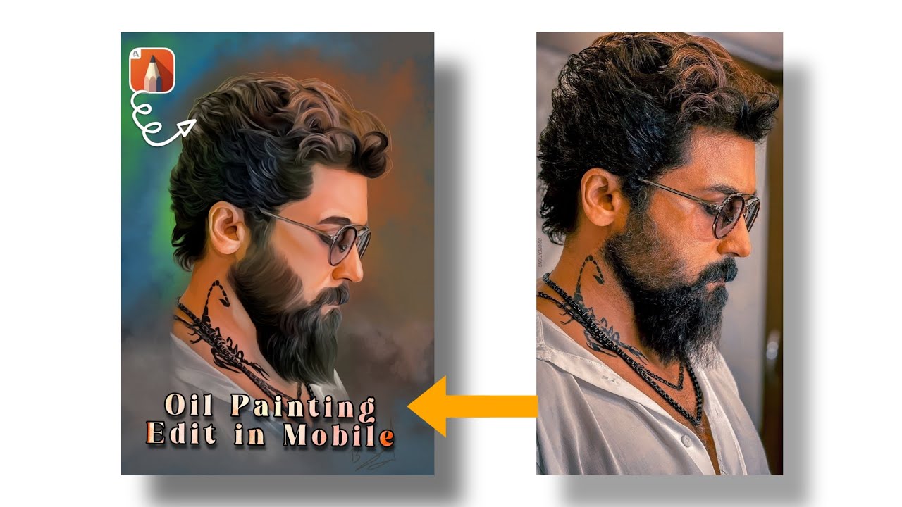 How To Edit normal photo to Oil Paint in Mobile | Autodesk Sketchbook | Tutorial