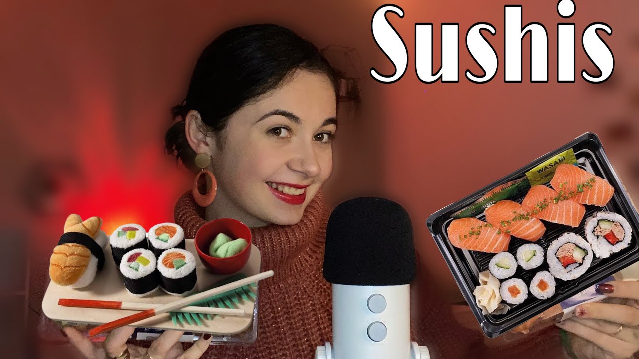 • ASMR FR • DÉGUSTATION de SUSHIS • 😍💋 (mega bruits de bouches ) 🍱