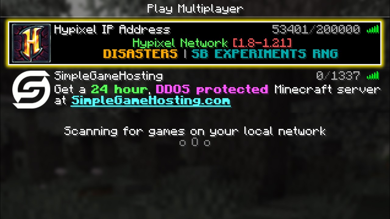 Как присоединиться к Hypixel в 2025 году (Hypixel IP)