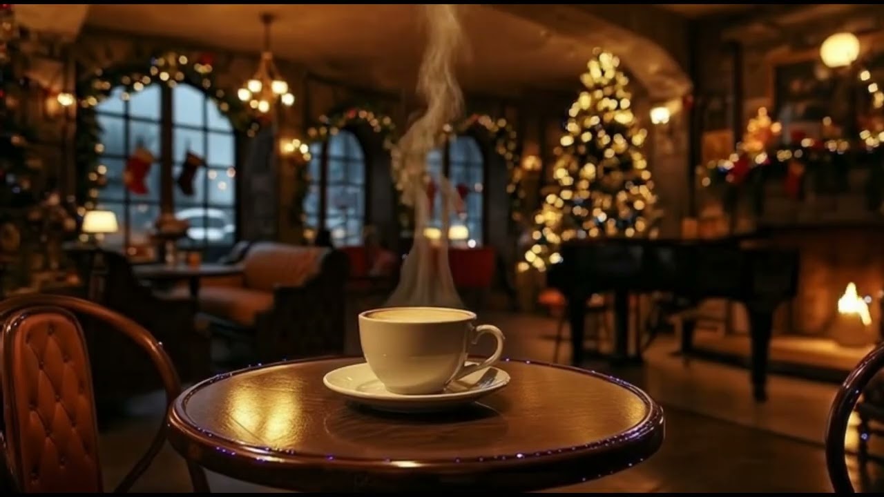 Warm Relaxing Music with Morning Mugs & Quiet Hugs Coffee Shop For Working , Studying