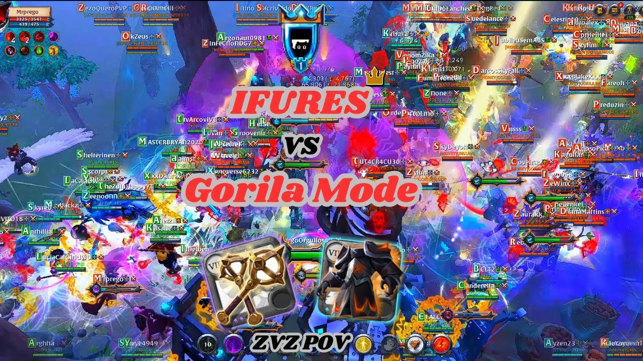 「IFURES vs GORILA MODE [M0NKY] 」00 UTC Lymhurst JURADORES POV ZVZ Albion Online