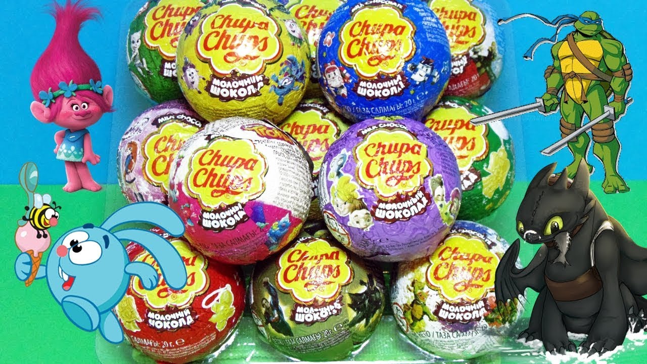 Chupa Chups Mix #2! 13 СЮРПРИЗОВ Свинка Пеппа, Смешарики, Тролли, Клуб Винкс Surprise Eggs unboxing