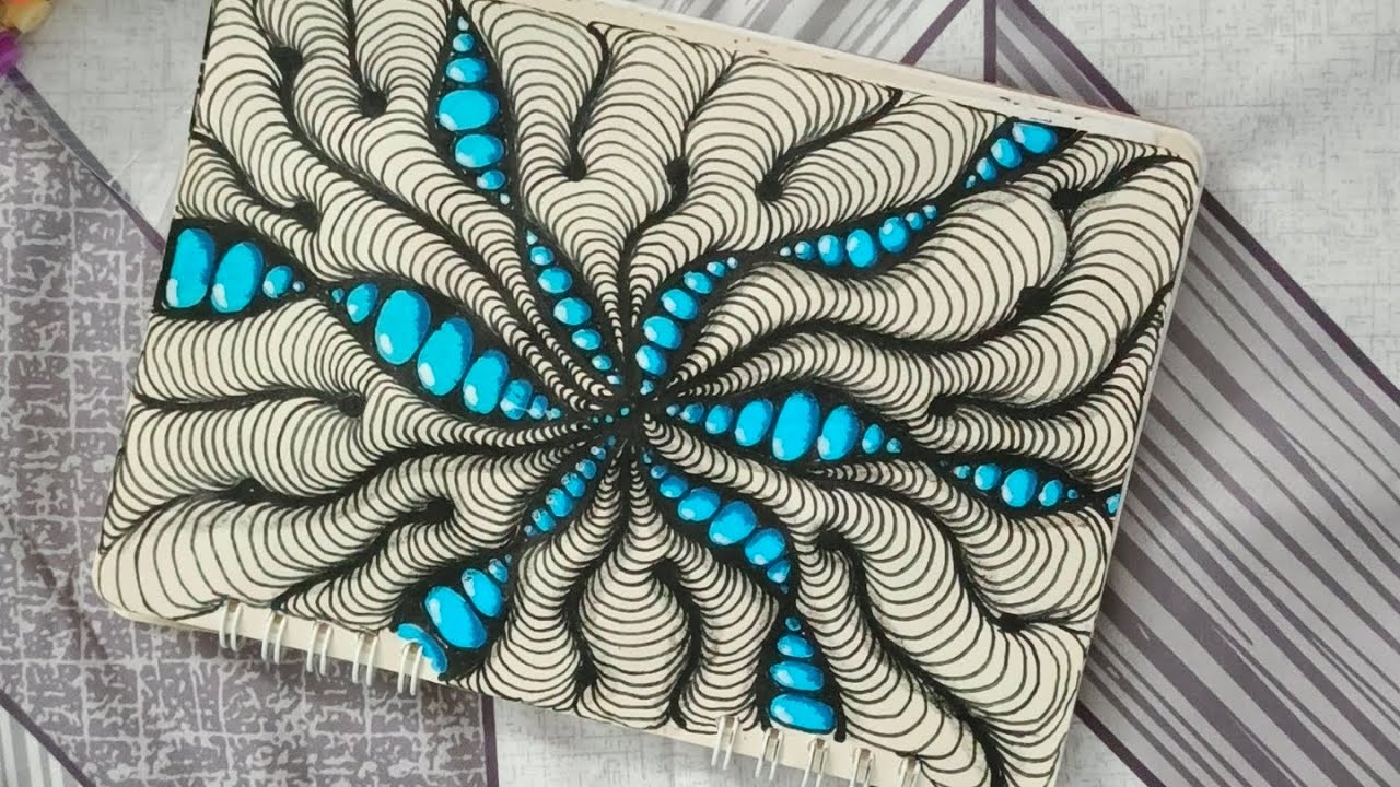 Relaxing Zentangle Art | Easy Pattern for Beginners #zentangle #art #drawing 
