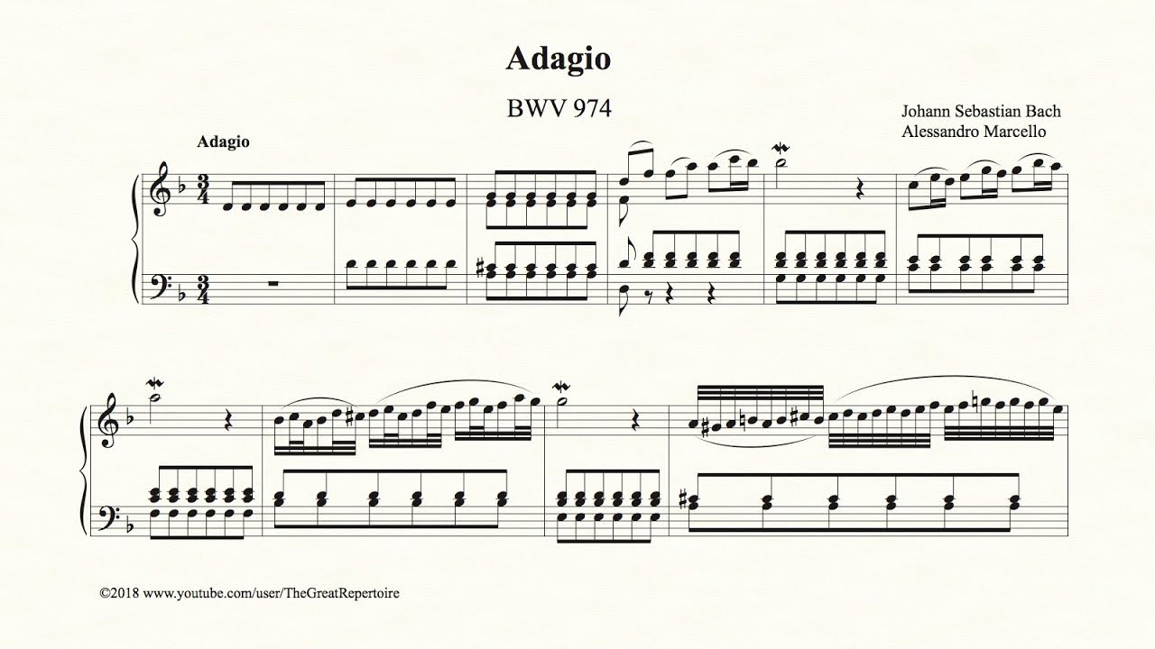 Bach, Adagio, BWV 974