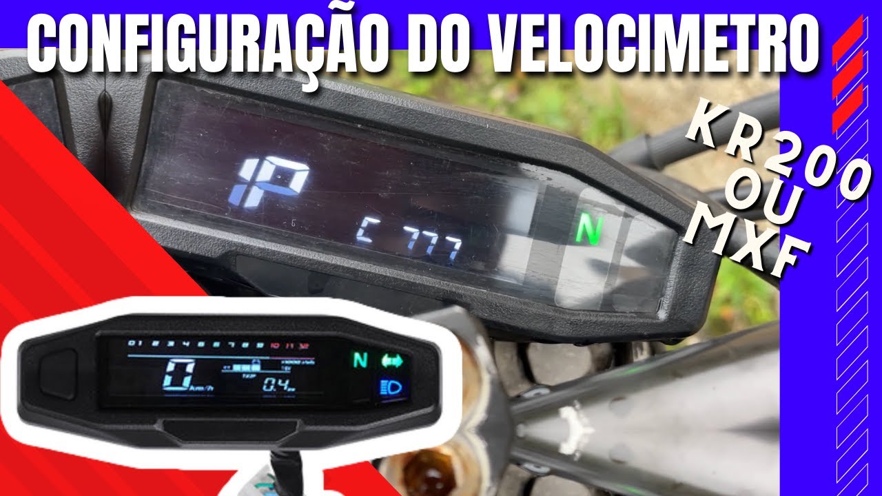 Como configurar o velocimetro do painel digital universal Kr200 ou MXF.