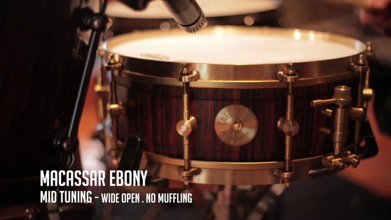 Cherry Hill Drums Macassar Ebony - 14x5 Low, Mid and High Demo