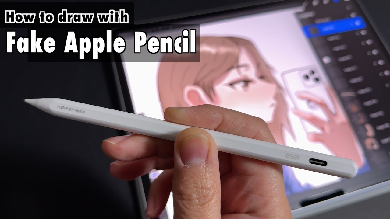 How to Draw with a Fake Apple Pencil without Pressure Sensitivity | Tutorial