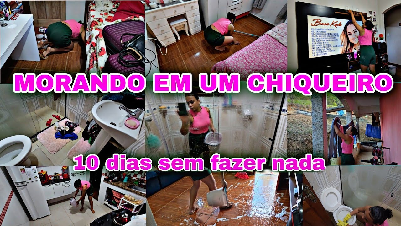CANSEI! 10 DIAS SEM LIMPAR A CASA E OLHA O QUE ACONTECEU 😱 VIROU UM CHIQUEIRO! ATÉ COCÔ TEM 🤮