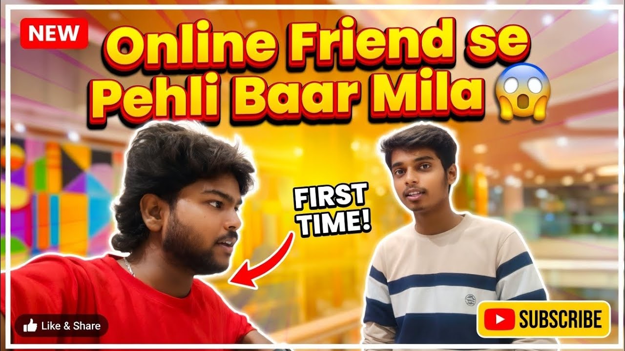 Online Friend se Pehli Baar Mila 😳 || Mall Meetup Vlog #youtubevlog #ytvlogs #vlog #vlogs #trending 