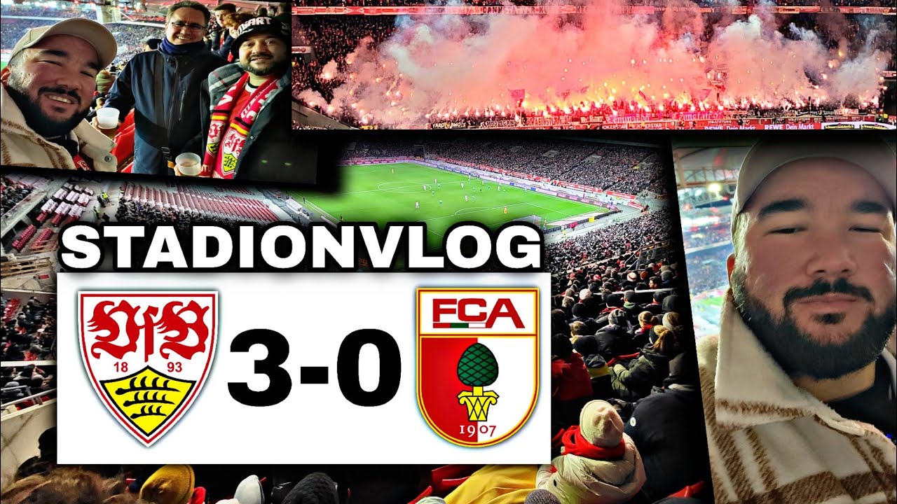 DAS NECKARSTADION BRENNT 🔥 PYROS ÜBERALL 🔥 VfB Stuttgart vs FC Augsburg | Stadionvlog
