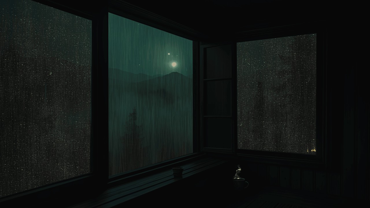 Soft Rain Outside the Open Window | Peaceful Night Ambience for Restful & Deep Sleep