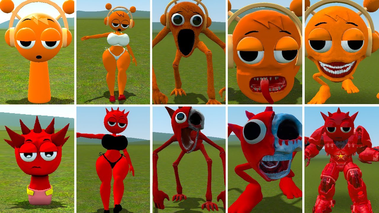 ALL NEW ZOOCHOSIS SPRUNKI OREN TAILS VS ALL SPRUNKI RADDY GODZILLA FAMILY ? in Garrysmod!,...