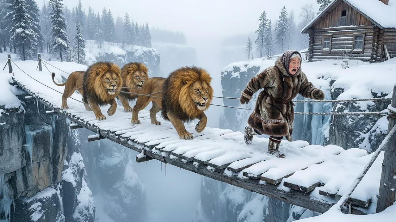 90-Year-Old Widow Escapes Siberian Lions on a Remote Cliff | Yakutia Survival