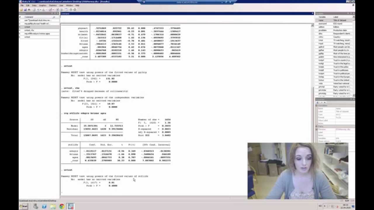 Del V: Video 7 - Ramsey's Regression Spesification Error Test
