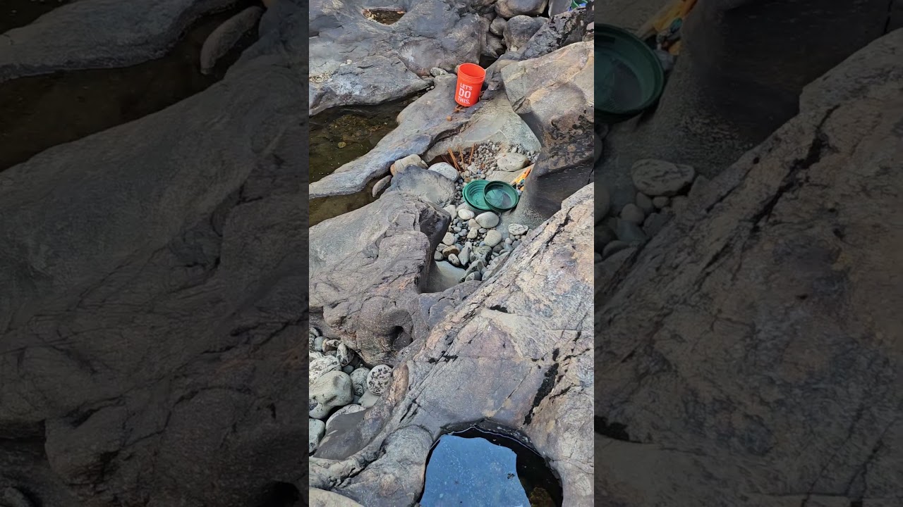 Golden potholes in Maine. #gold #nature #goldcollector #goldprospecting