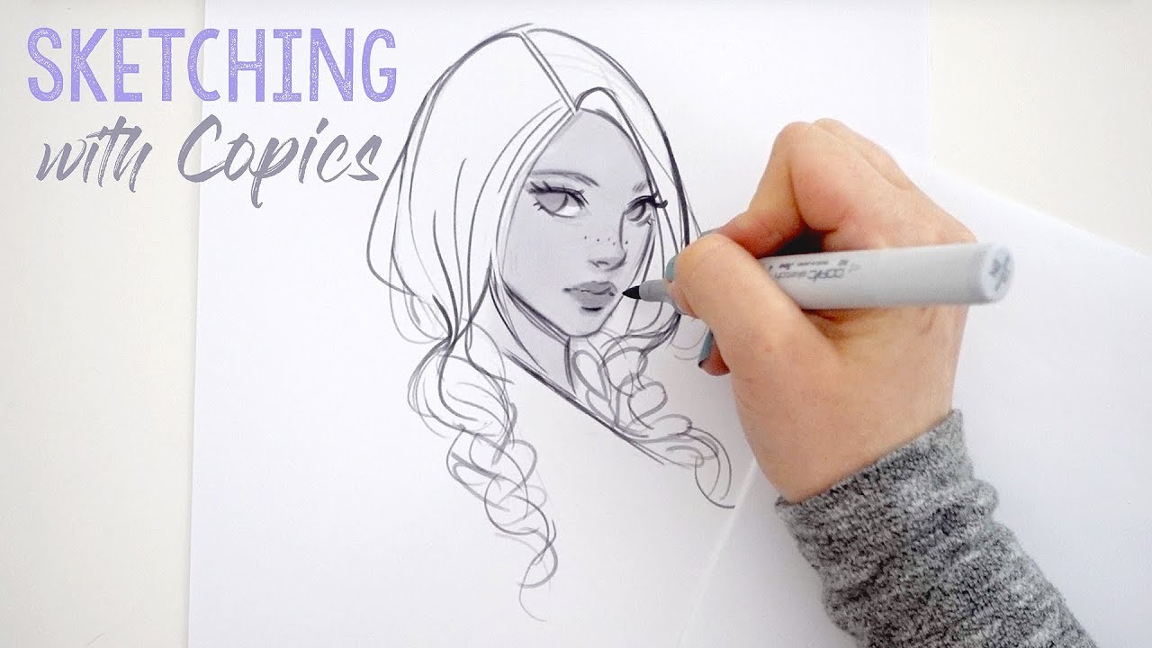 Sketching with Copic Markers on a Print