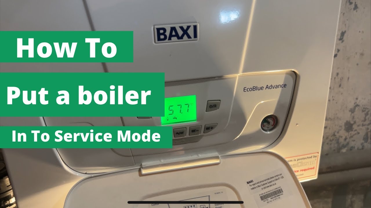 How To Put A Baxi Eco Blue Advance In To Service Mode || Boiler Training