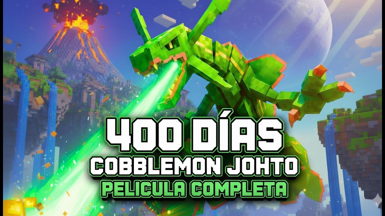 Sobreviví 400 DÍAS en Cobblemon JOHTO y DESATÉ el PODER de un DIOS (Película Completa)