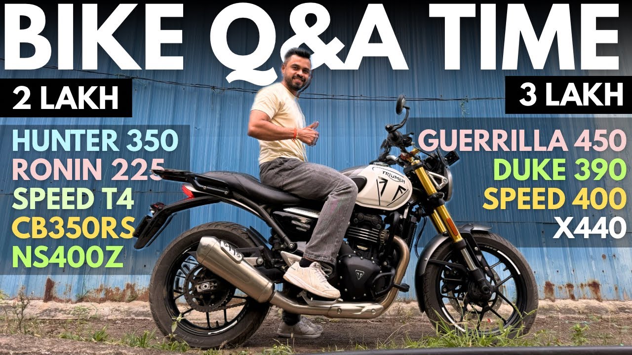 Motorcycle Q&A Session|NS400Z,CB350RS,SpeedT4,TVS Ronin225,Hunter350,Speed400,Guerrilla450,Duke390🏍️
